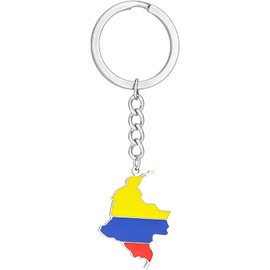 Llavero de la del mapa de Colombia Llaveros portátiles Llaveros de mapas nacionales de Accesorio para coleccionistas de joyas Llavero para decoraciones de fiestas