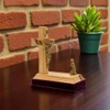 Wooden and Metal Figurine of Mary Praying at The Foot