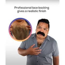 City Costume Wigs Professional Brown Human Hair Chest Hair