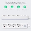 Aigostar 4-Way Power Strip with Switch, Multiple Socket with Child