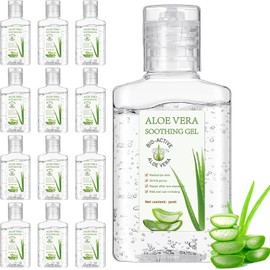 12 Pcs Mini Gel De Aloe Vera A Granel Para La Fiesta De Boda De Navidad 1Oz Gel De Aloe Hidratante Calmante Tamaño De Viaje A Granel Para Regalos De Agradecimiento Favores De