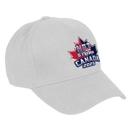 Canada is not 51th State 2025. Baseball Cap Canada Souvenirs Adjustable for Men Women Black, Red, White (CA/US, Alpha, Medium, White)