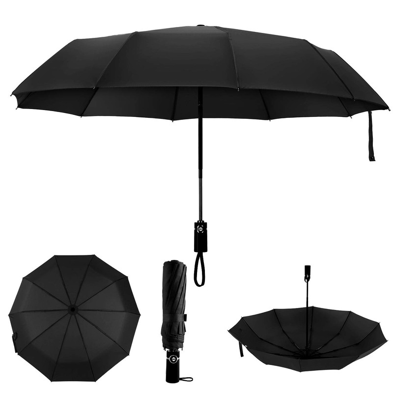 YumSur Compact Travel Umbrella, Folding Umbrellas Windproof Automatic with Auto