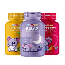 Migomita Relax + Protect + Flukids | Pack 3 Día y Noche|60 Gomitas c/u