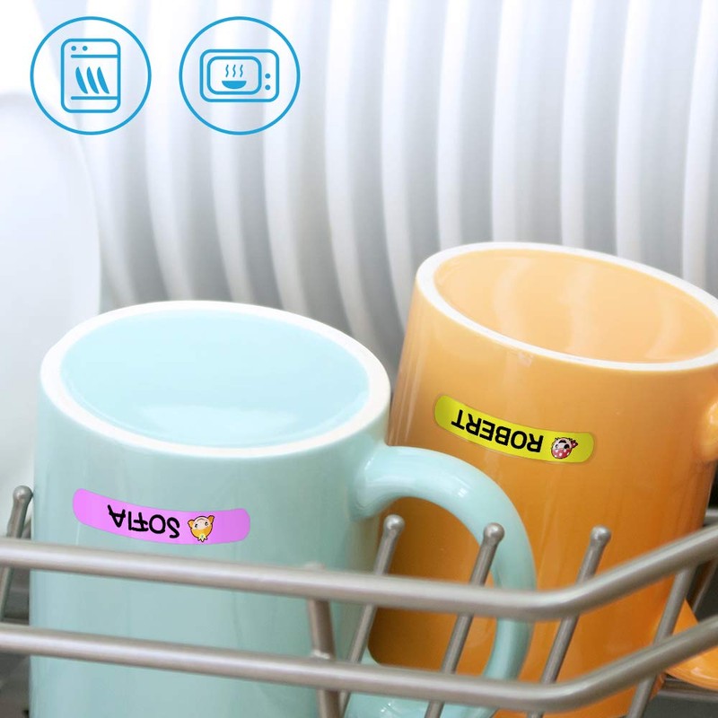 50 Customisable Mini Sticky Labels for Labelling Objects, Pens, Pencils,