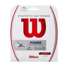Wilson WR830130216 Tennis String Synthetic Gut Power Diameter 1.30 mm Red