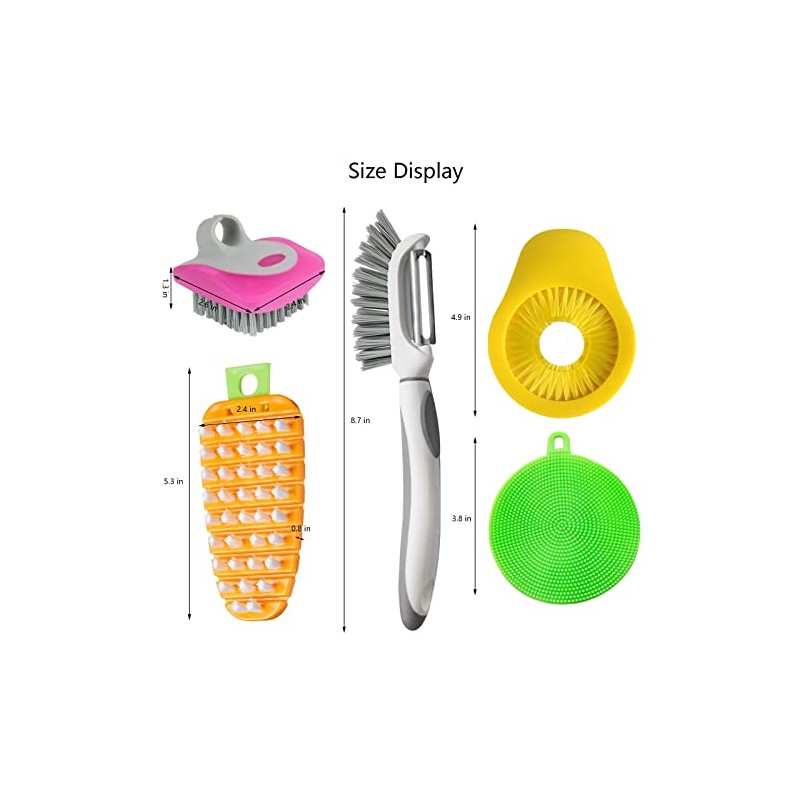 Openfly Flexible Vegetable Brush Fruit and Vegetable Brushes, Vegetable/Fruit Peeler