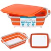 BIRDROCK HOME Collapsible XL BBQ Prep Tub w/Cutting Board, Multi-Function