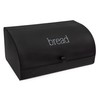 AuldHome Farmhouse Black Bread Box; Retro Vintage Style Enamel Countertop