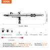 VEVOR Airbrush Gun, Dual Action Gravity Feed with 0.3 mm