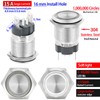 UL Listed15Amp Push Button Switch 16mm 0.63" Latching Switches Waterproof