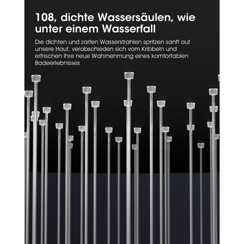 FASDUNT Shower Head 5 Jet Types with 2M Premium Hose