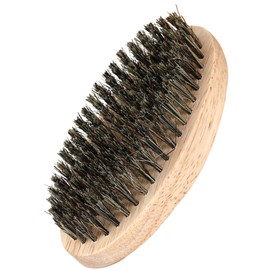 Men's Faux Boar Bristle Beard Brush with Wooden Handle - Military Pocket Size for Mustache and Beard Grooming and Styling.