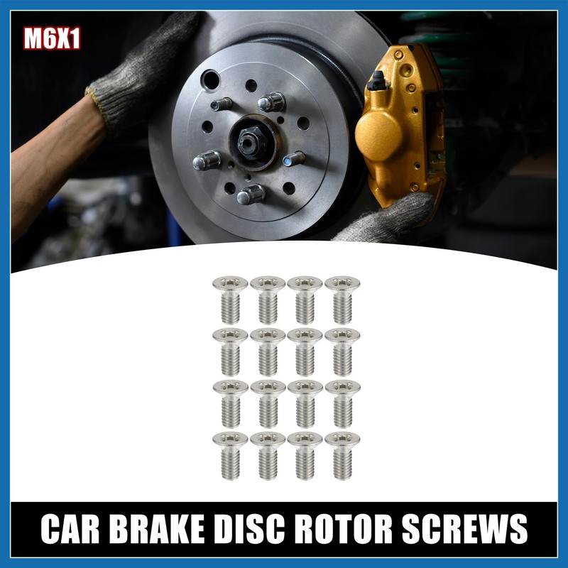 A ABSOPRO 16pcs Brake Disc Rotor Screws Bolts Kit 93600-06014-0H
