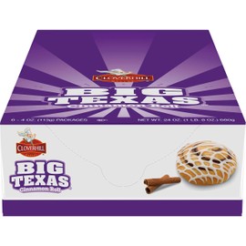 Cloverhill Big Texas Cinnamon Rolls, Individually Packaged, Pack of 6