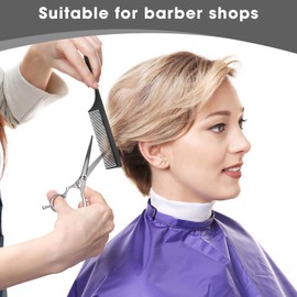 Rat Tail Comb2-in-1 Rat Tail Comb for Women - Fine Tooth Parting Tip, Carbon Fiber Root Teasing, Anti-Static - Hair Combs for Styling(White, Black)