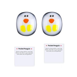 2PCS Pocket Penguin Hug - Mini Cute Penguin Gift, Pocket Hug Encouraging Pocket Hug Decoration for Family, Friends, and Birthday Celebrations