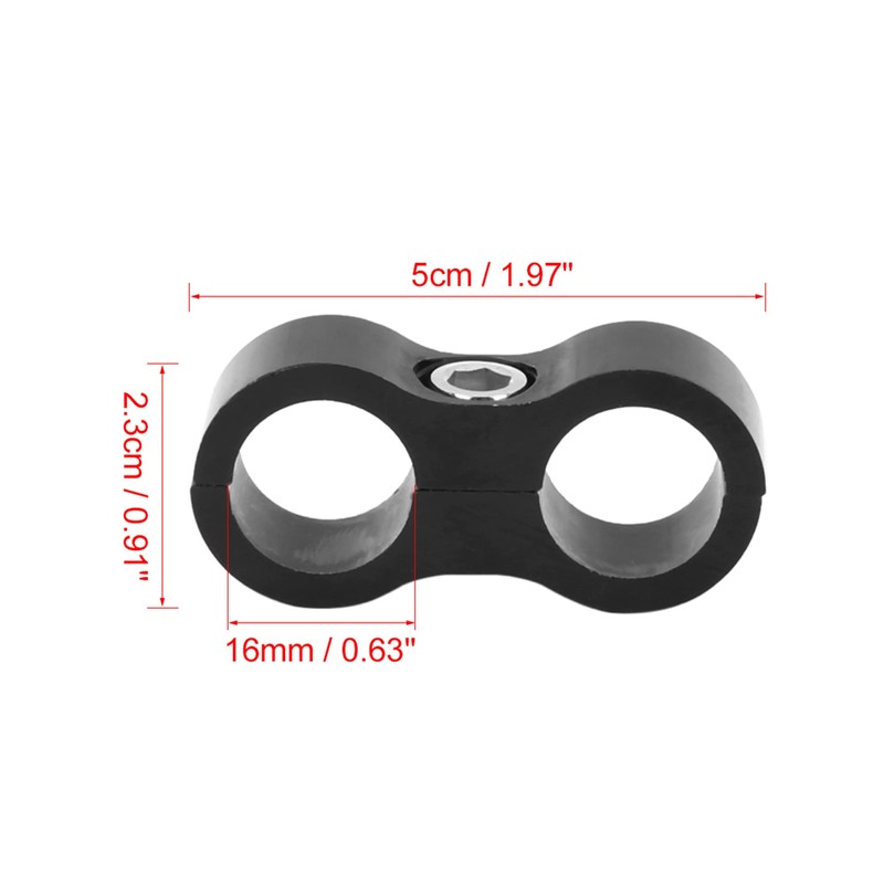 X AUTOHAUX AN8 Car Hose Separator Aluminum Clamp Fuel Line