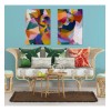 Set De Pinturas De Figuras Geometricas Canvas 3pz De 65x43cm