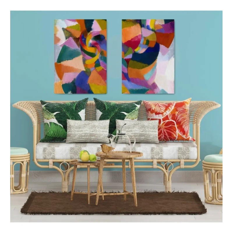 Set De Pinturas De Figuras Geometricas Canvas 3pz De 65x43cm
