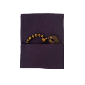 【Mashur】Rosary Holder, Rosary Case, Prayer Bead Bag, For Men and Women, Mourning and Funeral, Wake, Plain, purple