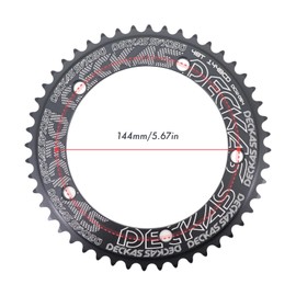 DJC 144BCD Bike Chainring Fixed Gear Fixie Track Bike 1/2 * 1/8" Single Speed Round Chainring 44 46 48 50 52 54 56 56T Chainwheel (44T)