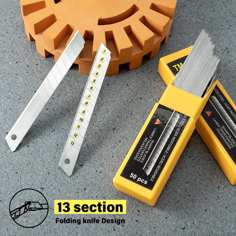 Gomake 9mm Utility Knife Replacement Blades, Snap Off Blades for