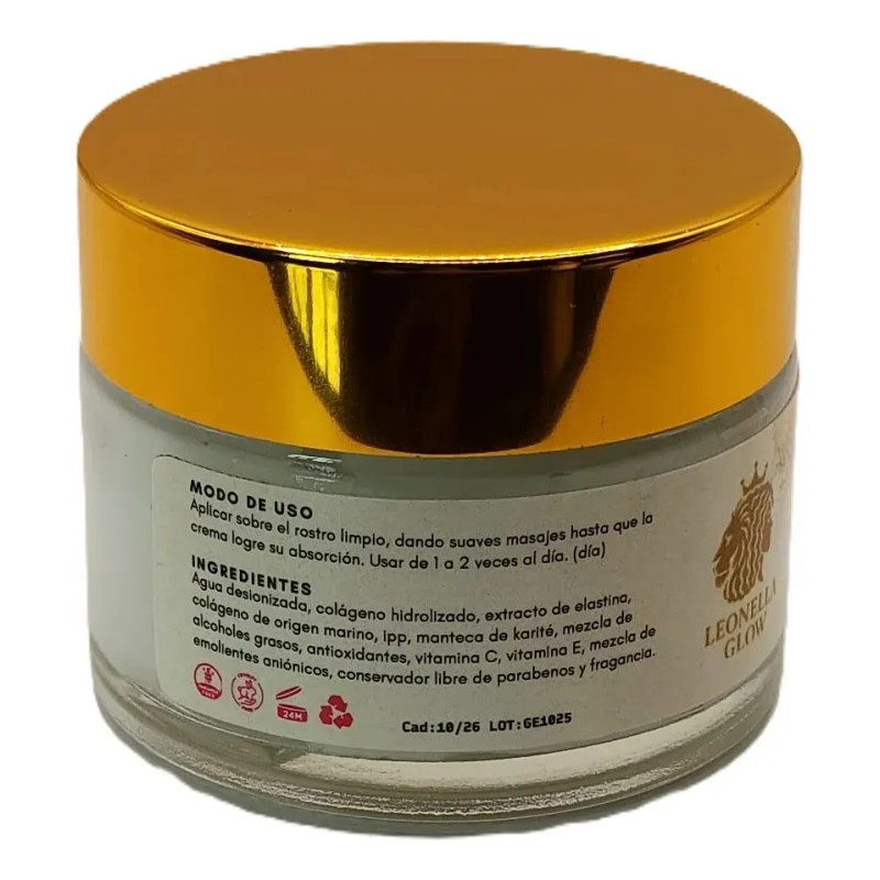Crema Facial Lifting Con Colágeno Y Elastina 50g Leonella G