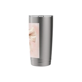Girly | Bow in Watercolor | Aesthetic Sand / Beige / Tan Bow Stainless Steel Insulated Tumbler