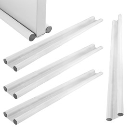 YAYODS Pack of 4 Draught Excluders for Doors 96 cm – White PU Door Seal Draught Excluder Door Draft Stopper with Double Seal – Wind Stopper Door Draught Stopper, Door Underseal Protection Against