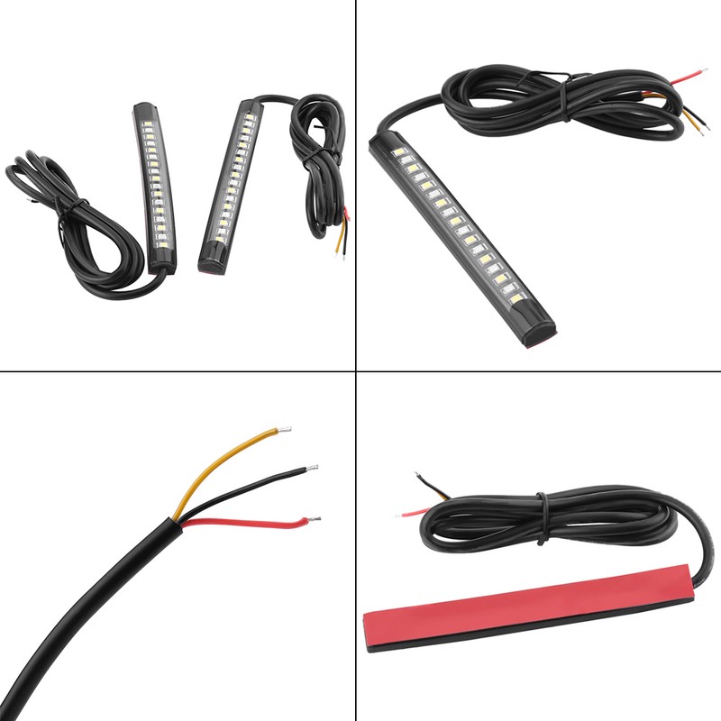 1 Pair Motorcycle Car Flexible 17 SMD LED Tail Light