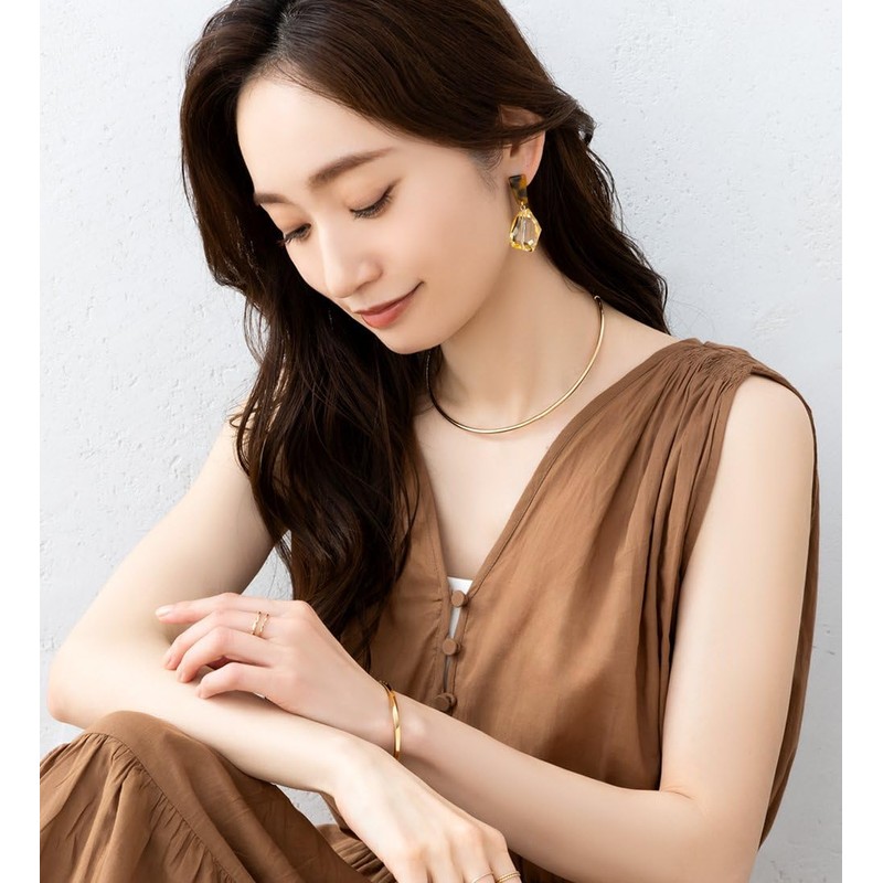 Cream Dot Necklace, Women's, Popular, Choker, Neck Cuff, 2-Way Oval
