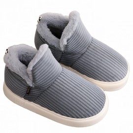 Women Slippers Indoor House Bedroom Winter Home | Fuzzy Plush Warm Non-Slip Cozy Slippers for Men -(Dark Gray 7/8 US)