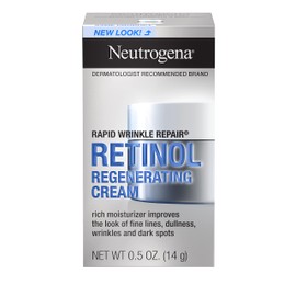 Neutrogena Rapid Wrinkle Repair Retinol & Hyaluronic Acid Face Cream, Mini Size, 0.5 oz (Pack of 2)