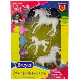 Breyer Horses Stablemates Unicorn Family Paint Set | 3 Unicorn Set | 1:32 Scale | Horse Toy | Model 4262, Yellow