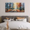 Diathou Art Hand painted Forest Landscape Oil Painting Modern Abstract
