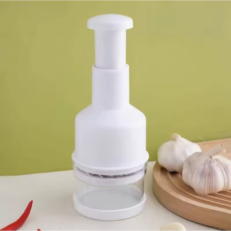 Stainless Steel Garlic Press and Onion Chopper - Manual Vegetable