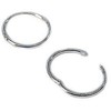 19MM Sterling Silver Hoop Earrings - Hinged Hoops - Plain