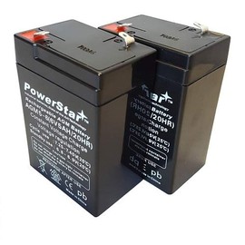 PowerStar 2 Pack - Battery 6V 6 Volt SLA VRLA Rechargeable 4, 4.5,5 AH Battery