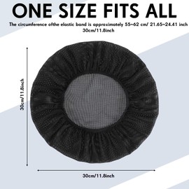 Yearntown 12 Pcs Chef Hat Bulk Unisex Hair Nets for Food Service Workers Reusable Cooking Hair Net Elastic Chef Hats for Kitchen Black