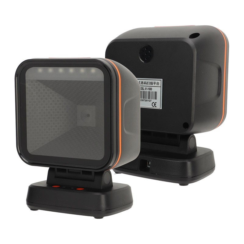 Desktop Barcode Scanner High Scanning Speed Large Window 1D 2D