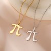 TEAMER Delicate PI Symbol Necklace Lightweight PI Math Symbol Pendant