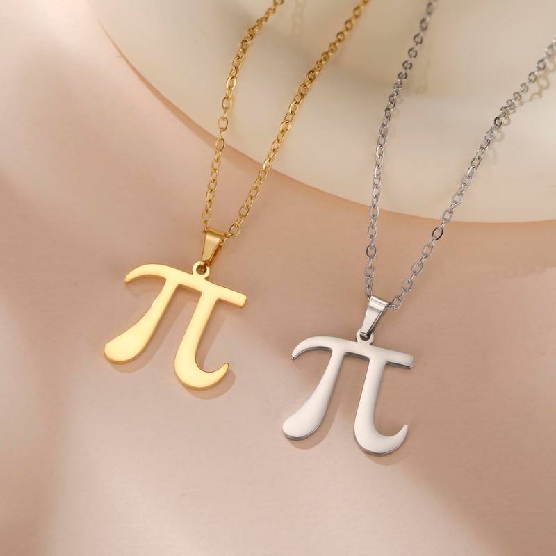 TEAMER Delicate PI Symbol Necklace Lightweight PI Math Symbol Pendant