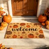 Pumpkin Door Mat Outside - Fall Pumpkin Welcome Mat for