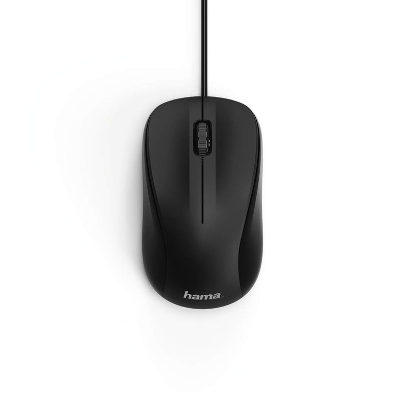 Hama Computermaus mit Kabel (Maus ohne Klickgeräusche für PC, Laptop