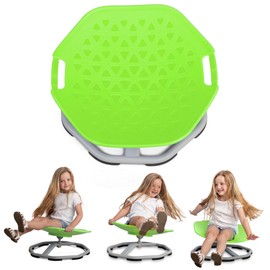 Special Supplies Spinning Chair for Kids- Versatile Kids Sit and Spin Sensory Chair for Training Body Coordination - Sensory Swivel Chair for Playroom, Bedroom, or Nursery (Green)