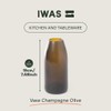 IWAS Upcycled Olive Vase Made from Champagne Bottles | Matte
