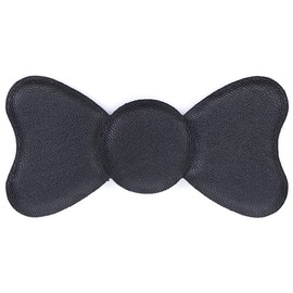 Kamipita Faux Leather Cute Hair Clip, Hairpins, Hair Elastic, Short Hair, Stylish, Non-Retaining, Faux Leather, Faux Fur, Cute (Mini Ribbon) (Faux-Leather Black)