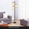 Brightech Liam - Asian Lantern Shade Tree LED Floor Lamp