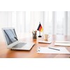 Germany German Deluxe Desk Flag Set, Small Mini Miniature Germany